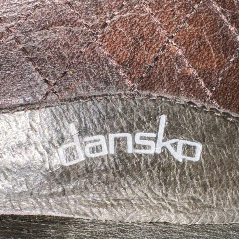 Dansko Giselle Mary Jane Flats Women's Size 10.5 Brown Leather Buckle Shoes